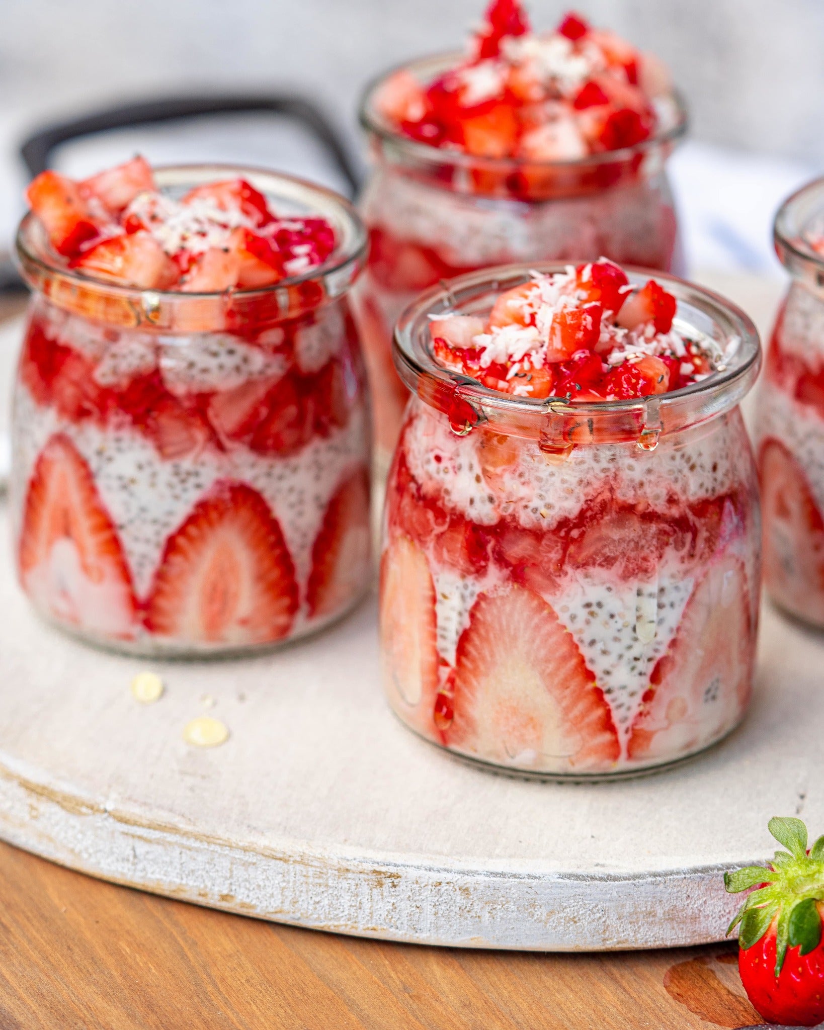 Strawberry Coconut Chia Pudding