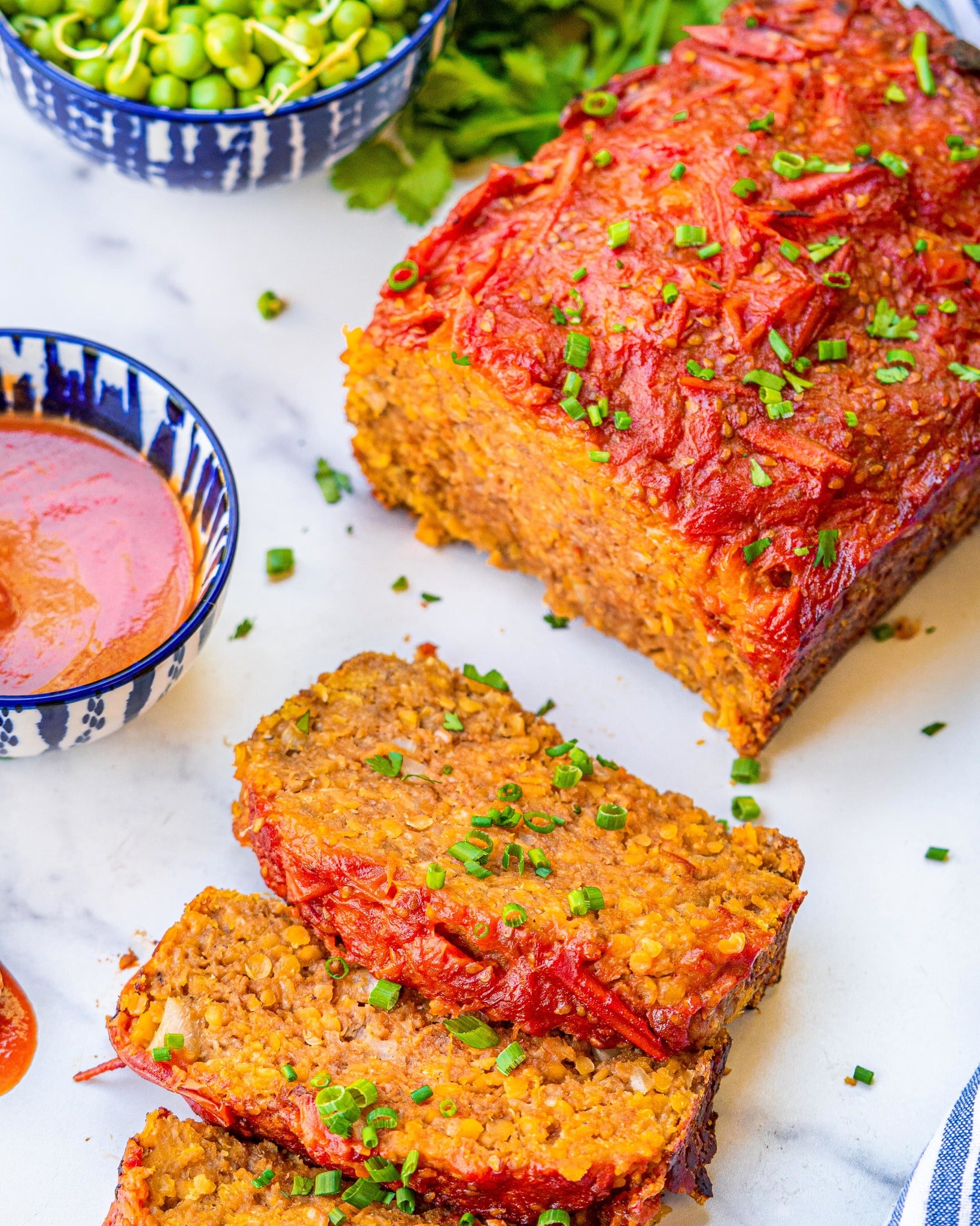 Lentil Loaf with Smokey Tomato Jam